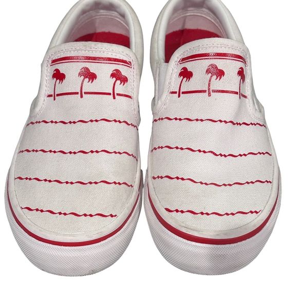 Vans In N Out Burger White/Red Slip on Sneakers Sz Kids 4, W5.5 Drink Cup Shoes - Picture 3 of 12